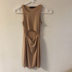 Beige mini dress